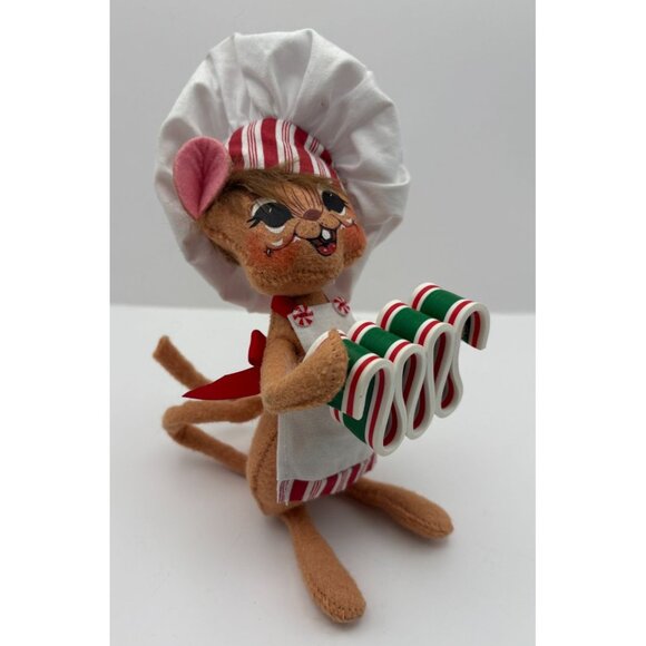 Annalee Christmas Mouse Ribbon Candy Maker 75th Anniversary Chef 2010 - Picture 4 of 9
